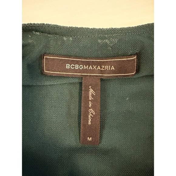 BCBGMAXAZRIA All Over Sequin Gown Jade Green Showgirl Maxi Dress Formal Stretch - Picture 10 of 12